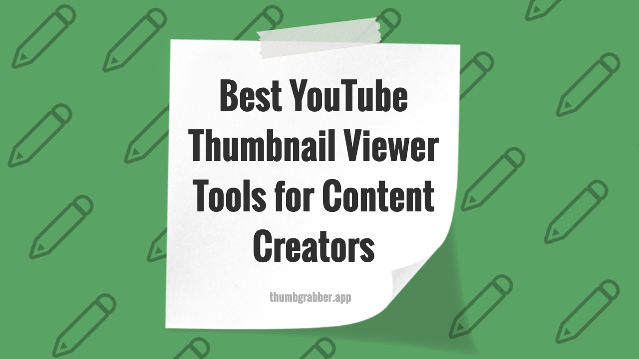 YouTube Thumbnail Viewer Tools